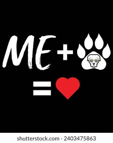 Me dog love - EPS file for cutting machine. You can edit and print this vector art with EPS editor.