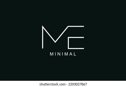 ME or EM Abstract initial monogram letter alphabet logo