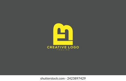 ME EM Abstract initial monogram letter alphabet logo design