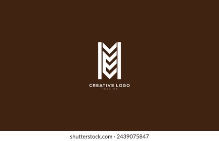 ME EM Abstract initial monogram letter alphabet logo design