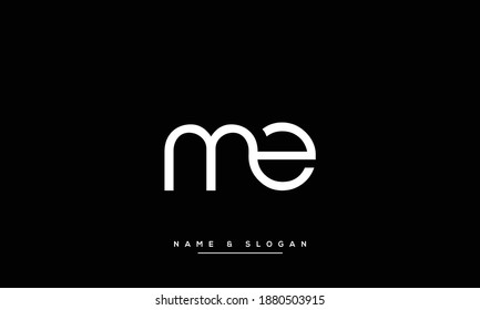 ME ,EM Abstract Letters logo monogram