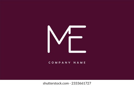 ME, EM Abstrakte Buchstaben Logo Monogramm