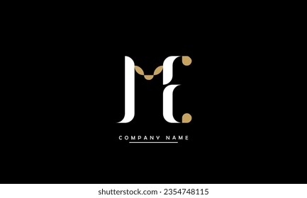 ME, EM Abstrakte Buchstaben Logo Monogramm