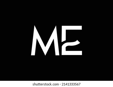ME EM abstract vector logo monogram template