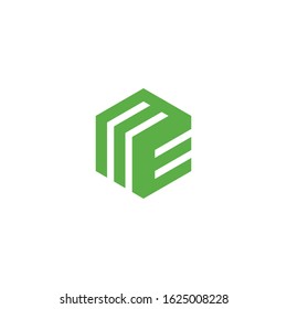ME or EM letter logo design.