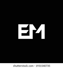 ME or EM ‍abstract letters. Outstanding professional business awesome artistic branding company different colors illustration logo