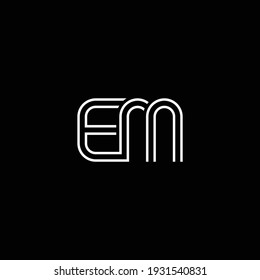 ME or EM ‍abstract letters. Outstanding professional business awesome artistic branding company different colors illustration logo