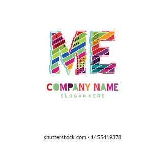 ME Full color initial logo vector