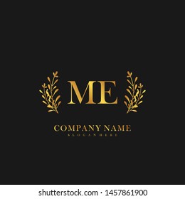ME Initial beauty floral logo template
