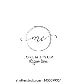 ME Initial beauty monogram logo vector
