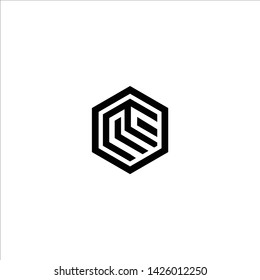 ME initial box abstract geometric hexagon cube symbol icon letter logo