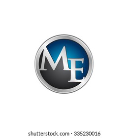 ME initial circle logo blue
