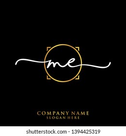 ME Initial handwriting logo template
