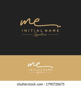 ME Initial letter handwriting and signature logo.