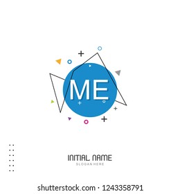 ME Initial logo template vector