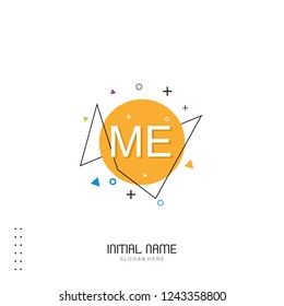 ME Initial logo template vector