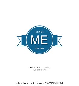 ME Initial logo template vector