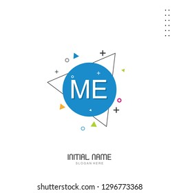 ME Initial logo template vector