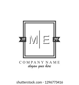 ME Initial logo template vector