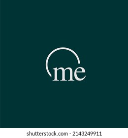 ME initial monogram logo with circle style design