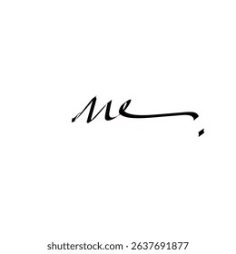 me initial signature logo design