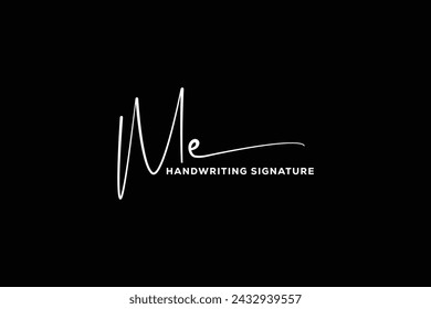 ME initials Handwriting signature logo. ME Hand drawn Calligraphy lettering Vector. ME letter real estate, beauty, photography letter logo design.