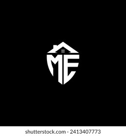 ME initials premium shield logo monogram with home designs modern templates