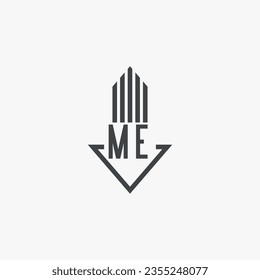 ME initials Real Estate Logo stock illustration. Logo vector