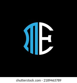 ME letter logo creative design with vector graphic, Abc simple and modern logo design.