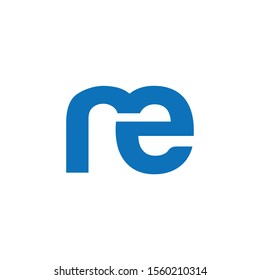 Me Letter Logo Design Blue Stock Vector (Royalty Free) 1560210314