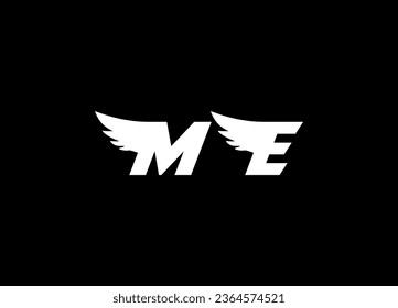 ME letter logo design and monogram logo design