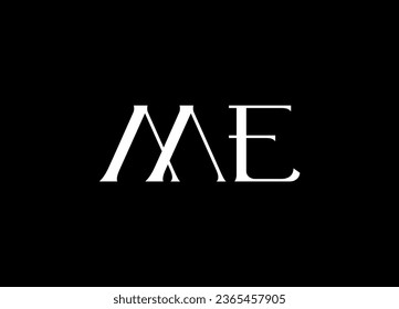 Logo-Design für ME-Buchstaben und Logo-Design für Monogramme