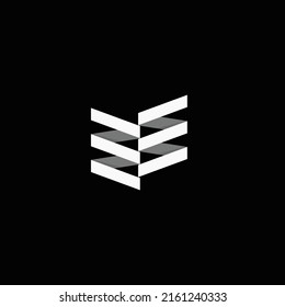 ME letter logo design on luxury background . EM monogram initials letter logo concept . ME icon design 