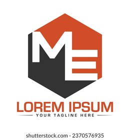Logo-Design für ME-Buchstaben einzigartig und modern