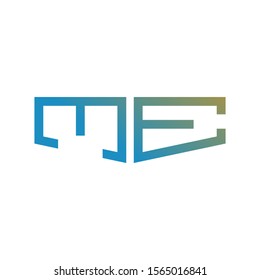 ME letter logo template vector icon design