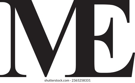 ME letter modern logo design