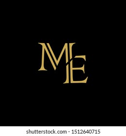 ME Letter monogram with abstrac concept style design
