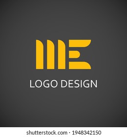 me letter for simple logo design
