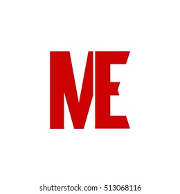 me letter vector logo