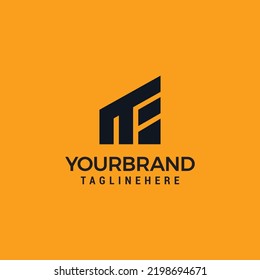 Diseño del logotipo de las iniciales de las letras ME para empresas o empresas