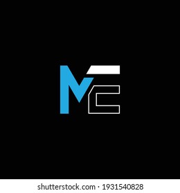 ME ‍abstract letters. Outstanding professional business awesome artistic branding company different colors illustration logo