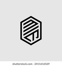 ME line geometric monogram with high quality professional design that will print well