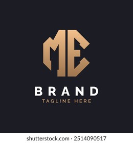 ME Logo Design. Modern, Minimal, Elegant and Luxury ME Logo. Alphabet Letter ME Logo Design for Brand Corporate Business Identity.