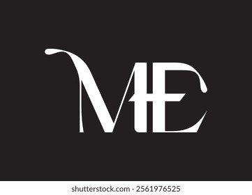 ME logo Design Template Vector Graphic Branding Element.
