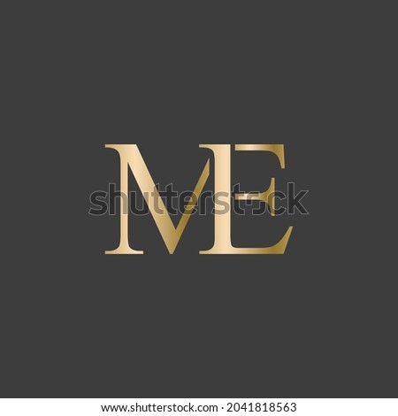 ME logo design. Vector illustration.