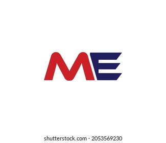 plantilla vectorial de diseño de logotipo ME