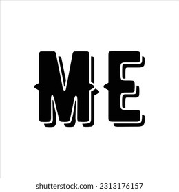 Me logo, Initial modern, Vector, Symbols icon eps.10