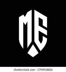me logo monogram with emblem shield style design template