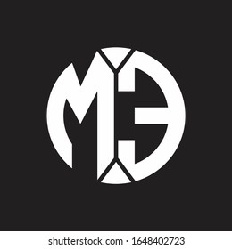 ME Logo monogram with piece circle ribbon style