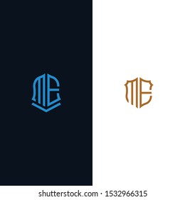 ME Logo Set modern graphic design, Inspirational logo design for all companies. -Vectors